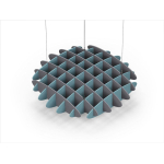 Acoustic Ceiling Sound Trap - 1200mm x 1200mm Round - Grey | Sky Blue