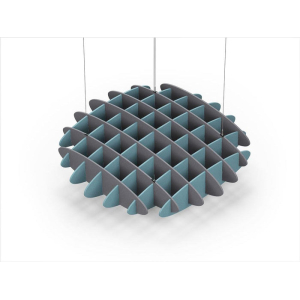 Acoustic Ceiling Sound Trap - 1200mm x 1200mm Round - Grey | Sky Blue