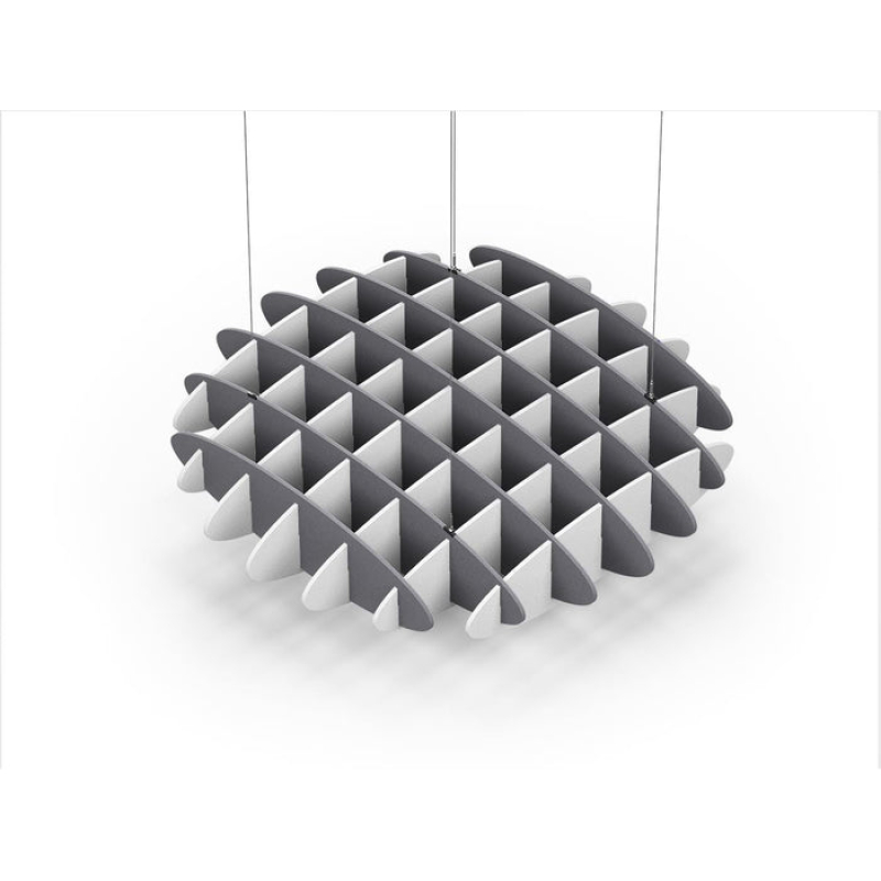 Acoustic Ceiling Sound Trap - 1200mm x 1200mm Round - Grey | White