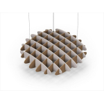 Acoustic Ceiling Sound Trap - 1200mm x 1200mm Round - Light Beige | Brown