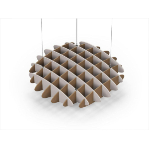 Acoustic Ceiling Sound Trap - 1200mm x 1200mm Round - Light Beige | Brown