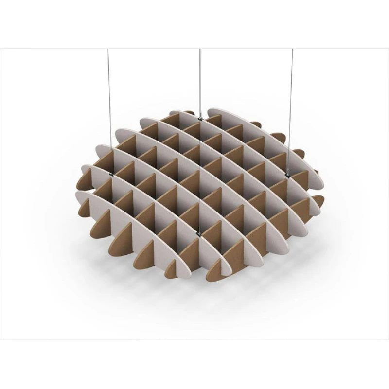 Acoustic Ceiling Sound Trap - 1200mm x 1200mm Round - Light Beige | Brown