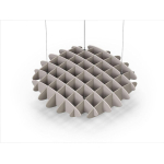 Acoustic Ceiling Sound Trap - 1200mm x 1200mm Round - Light Beige | Dark Beige