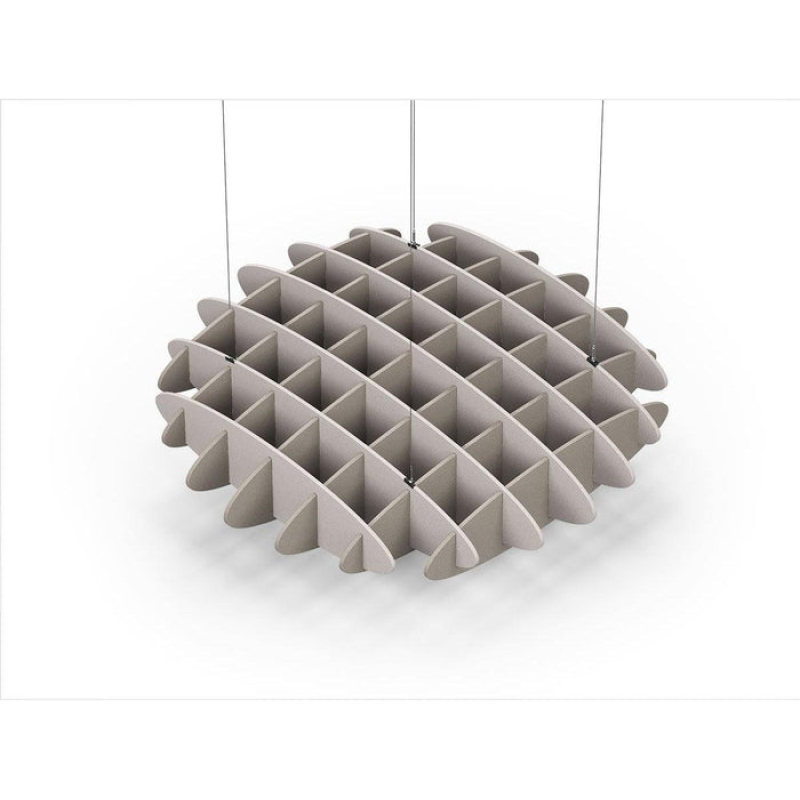 Acoustic Ceiling Sound Trap - 1200mm x 1200mm Round - Light Beige | Dark Beige