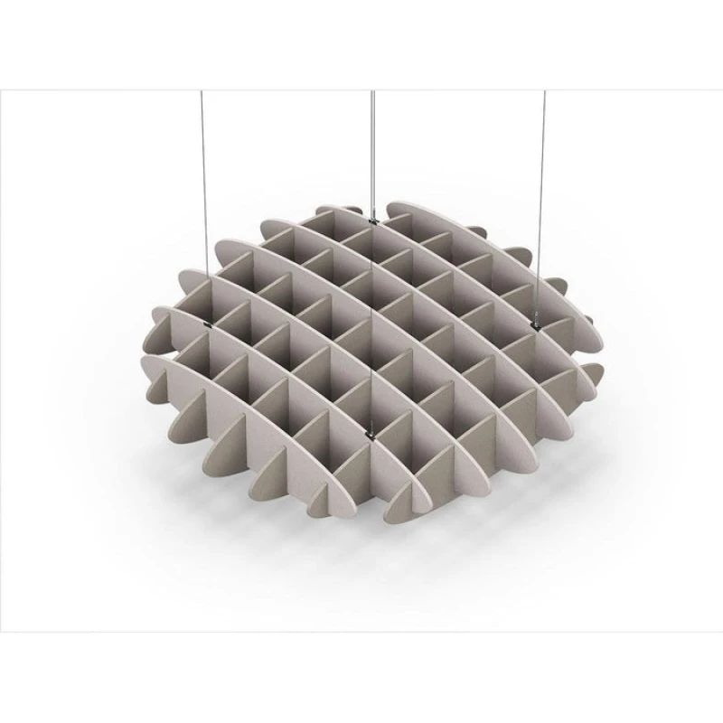 Acoustic Ceiling Sound Trap - 1200mm x 1200mm Round - Light Beige | Dark Beige