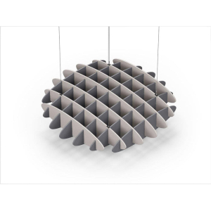 Acoustic Ceiling Sound Trap - 1200mm x 1200mm Round - Light Beige | Grey