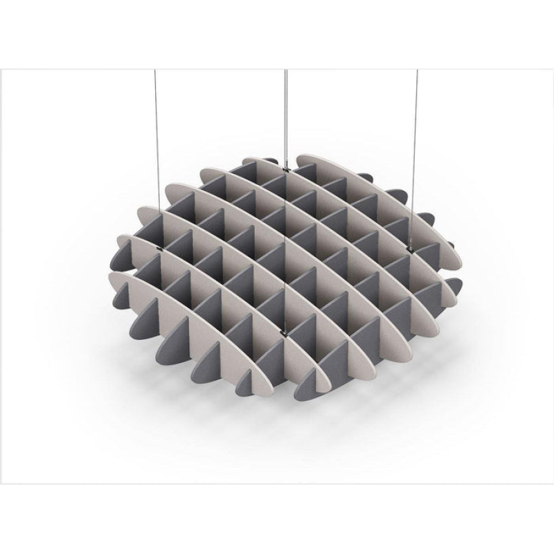 Acoustic Ceiling Sound Trap - 1200mm x 1200mm Round - Light Beige | Grey
