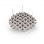 Acoustic Ceiling Sound Trap - 1200mm x 1200mm Round - Light Beige