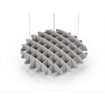 Acoustic Ceiling Sound Trap - 1200mm x 1200mm Round - Light Beige | Marble Grey