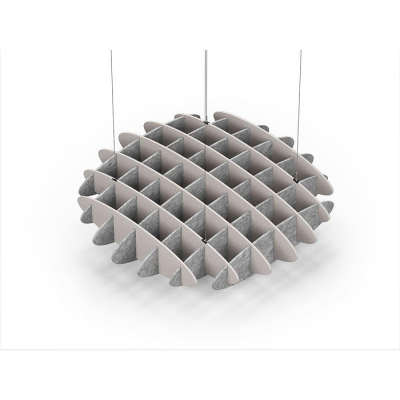 Acoustic Ceiling Sound Trap - 1200mm x 1200mm Round - Light Beige | Marble Grey