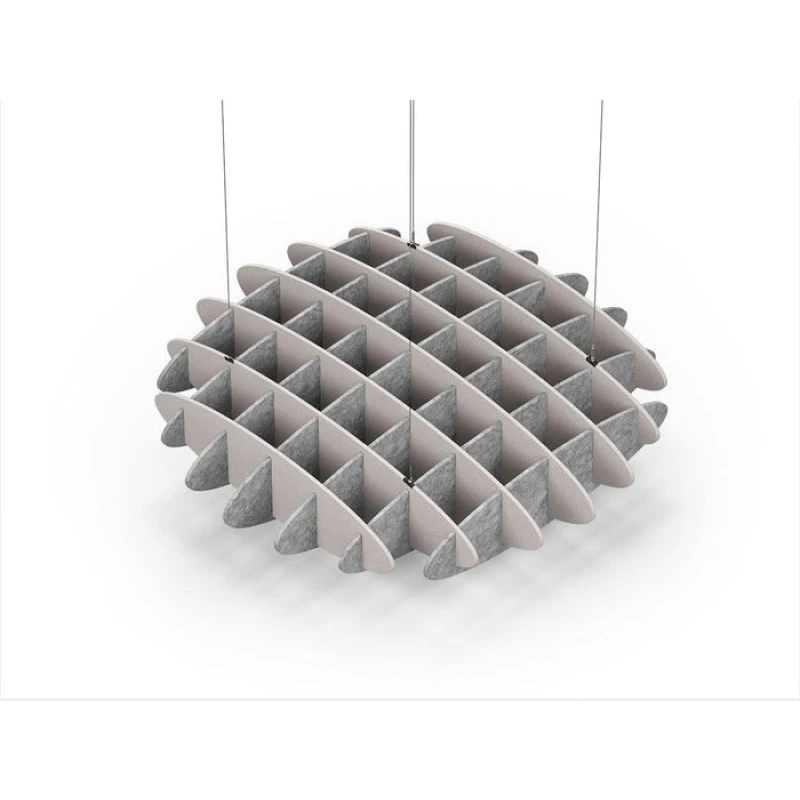 Acoustic Ceiling Sound Trap - 1200mm x 1200mm Round - Light Beige | Marble Grey