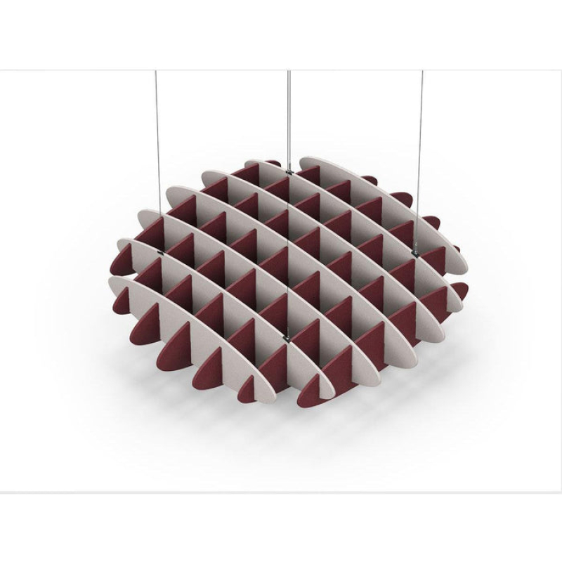 Acoustic Ceiling Sound Trap - 1200mm x 1200mm Round - Light Beige | Maroon