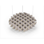 Acoustic Ceiling Sound Trap - 1200mm x 1200mm Round - Light Beige | Natural