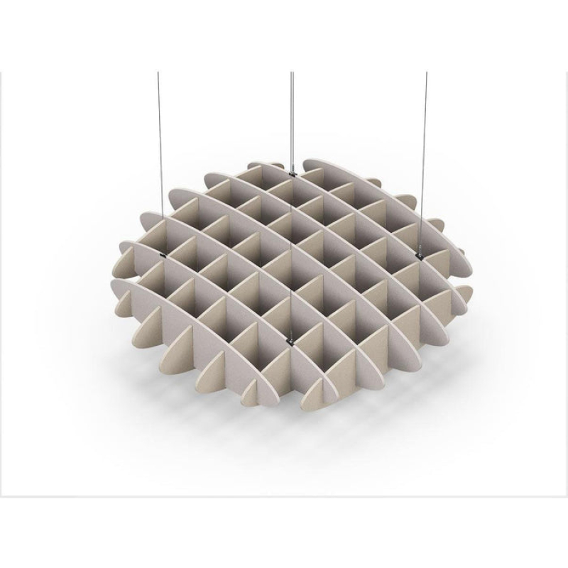 Acoustic Ceiling Sound Trap - 1200mm x 1200mm Round - Light Beige | Natural