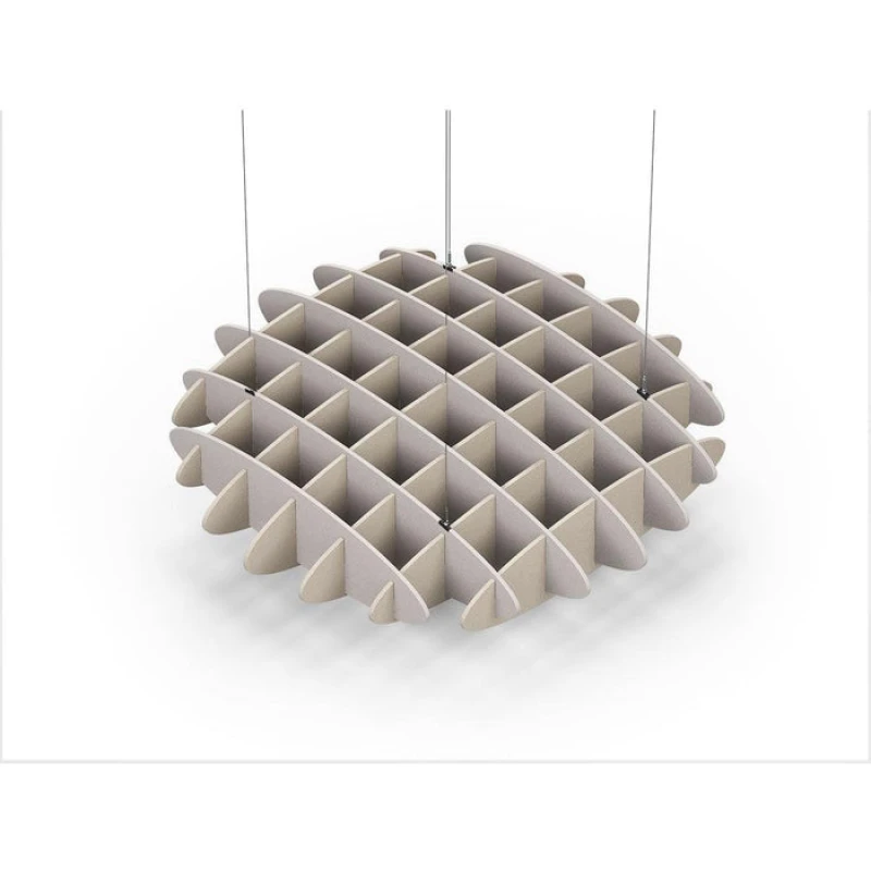 Acoustic Ceiling Sound Trap - 1200mm x 1200mm Round - Light Beige | Natural