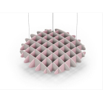 Acoustic Ceiling Sound Trap - 1200mm x 1200mm Round - Light Beige | Pink