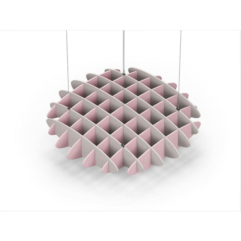 Acoustic Ceiling Sound Trap - 1200mm x 1200mm Round - Light Beige | Pink