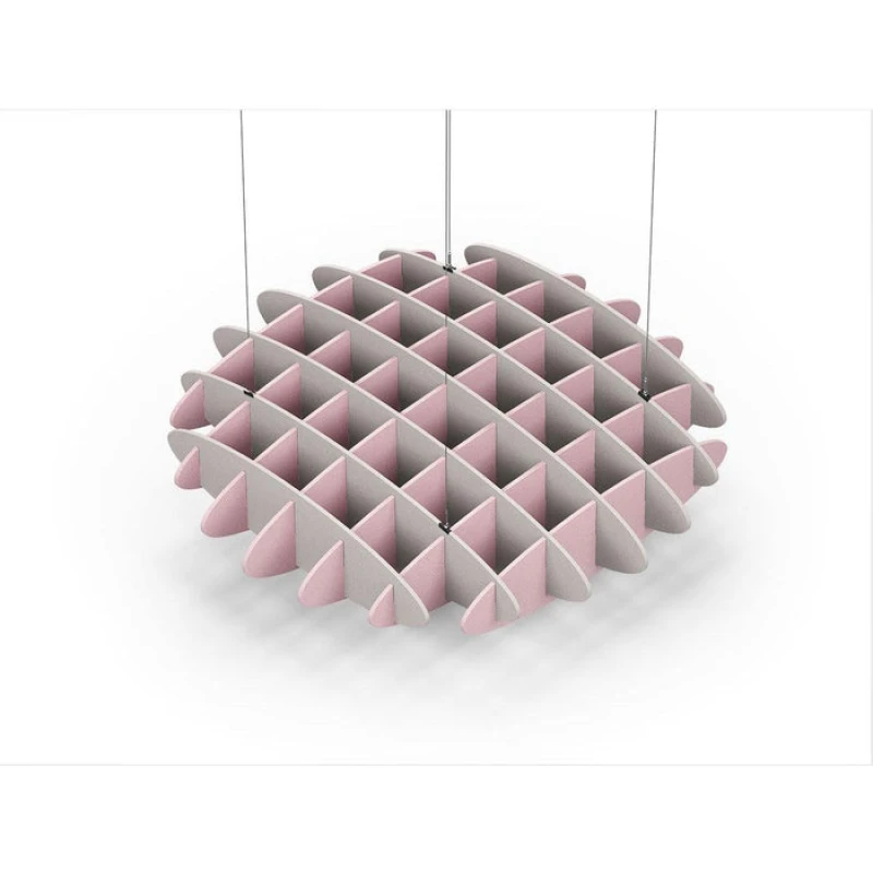 Acoustic Ceiling Sound Trap - 1200mm x 1200mm Round - Light Beige | Pink