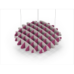 Acoustic Ceiling Sound Trap - 1200mm x 1200mm Round - Light Beige | Royal Pink