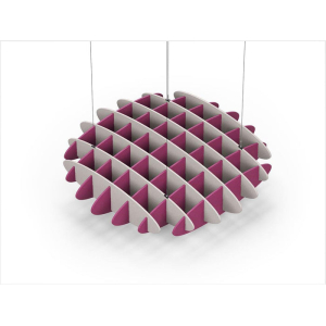 Acoustic Ceiling Sound Trap - 1200mm x 1200mm Round - Light Beige | Royal Pink