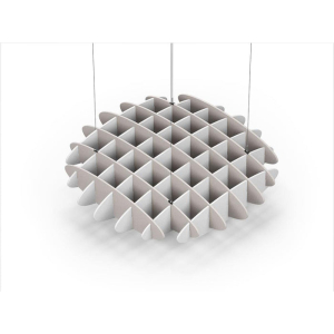 Acoustic Ceiling Sound Trap - 1200mm x 1200mm Round - Light Beige | White