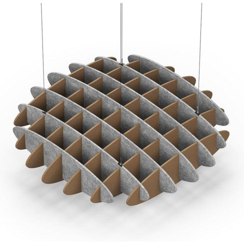 Acoustic Ceiling Sound Trap - 1200mm x 1200mm Round - Marble Grey | Brown
