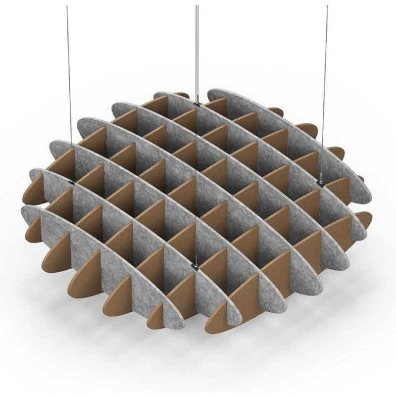 Acoustic Ceiling Sound Trap - 1200mm x 1200mm Round - Marble Grey | Brown