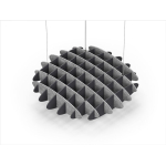 Acoustic Ceiling Sound Trap - 1200mm x 1200mm Round - Marble Grey | Charcoal Grey