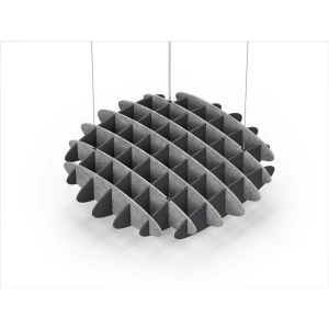 Acoustic Ceiling Sound Trap - 1200mm x 1200mm Round - Marble Grey | Charcoal Grey