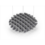Acoustic Ceiling Sound Trap - 1200mm x 1200mm Round - Marble Grey | Grey