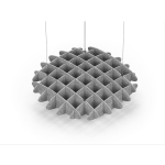 Acoustic Ceiling Sound Trap - 1200mm x 1200mm Round - Marble Grey