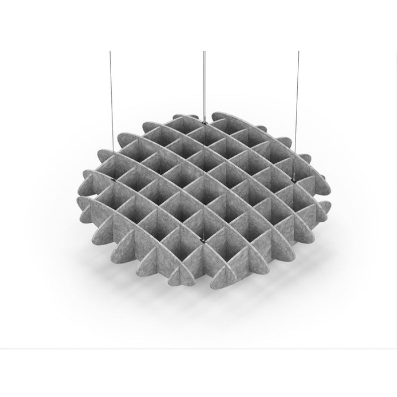 Acoustic Ceiling Sound Trap - 1200mm x 1200mm Round - Marble Grey