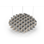 Acoustic Ceiling Sound Trap - 1200mm x 1200mm Round - Marble Grey | Natural