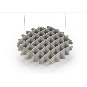 Acoustic Ceiling Sound Trap - 1200mm x 1200mm Round - Marble Grey | Natural