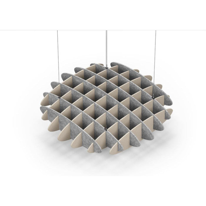 Acoustic Ceiling Sound Trap - 1200mm x 1200mm Round - Marble Grey | Natural