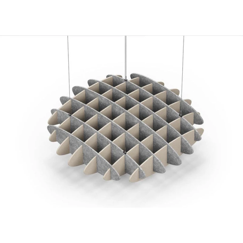 Acoustic Ceiling Sound Trap - 1200mm x 1200mm Round - Marble Grey | Natural
