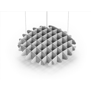 Acoustic Ceiling Sound Trap - 1200mm x 1200mm Round - Marble Grey | White