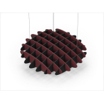 Acoustic Ceiling Sound Trap - 1200mm x 1200mm Round - Maroon | Black