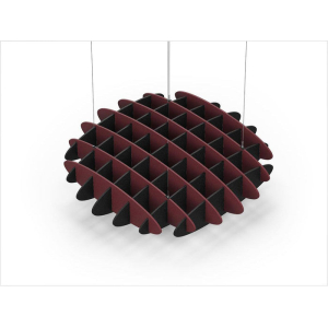 Acoustic Ceiling Sound Trap - 1200mm x 1200mm Round - Maroon | Black