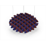 Acoustic Ceiling Sound Trap - 1200mm x 1200mm Round - Maroon | Blue