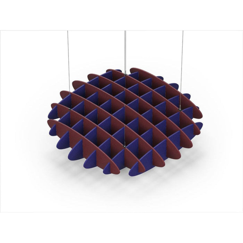 Acoustic Ceiling Sound Trap - 1200mm x 1200mm Round - Maroon | Blue