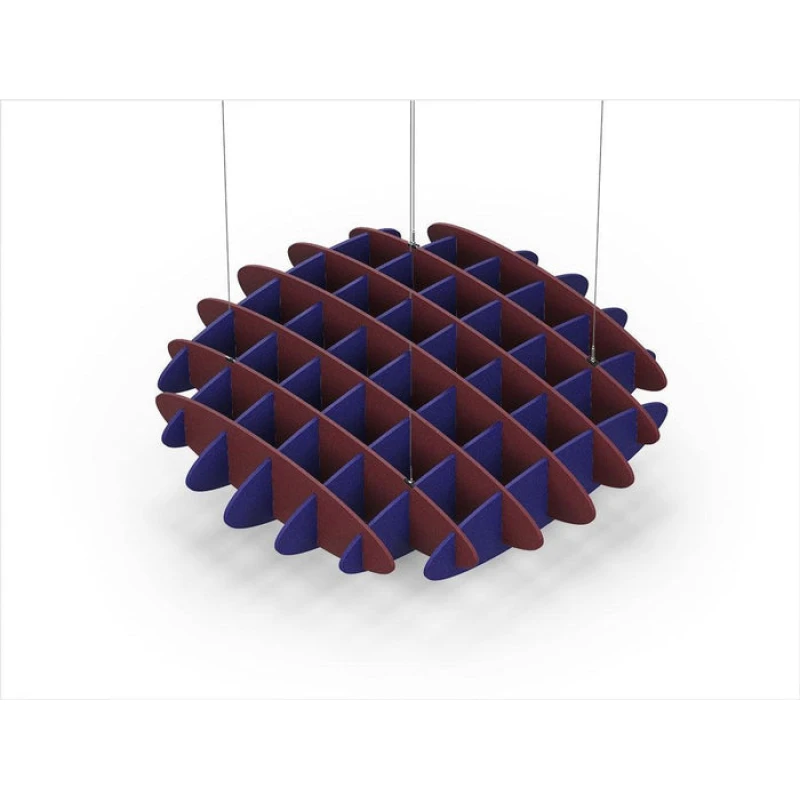 Acoustic Ceiling Sound Trap - 1200mm x 1200mm Round - Maroon | Blue