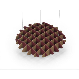 Acoustic Ceiling Sound Trap - 1200mm x 1200mm Round - Maroon | Brown