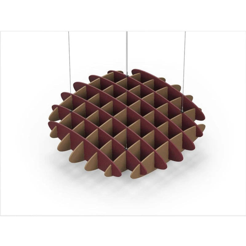 Acoustic Ceiling Sound Trap - 1200mm x 1200mm Round - Maroon | Brown