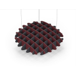 Acoustic Ceiling Sound Trap - 1200mm x 1200mm Round - Maroon | Charcoal Grey