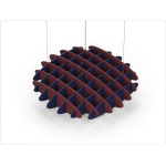 Acoustic Ceiling Sound Trap - 1200mm x 1200mm Round - Maroon | Dark Blue