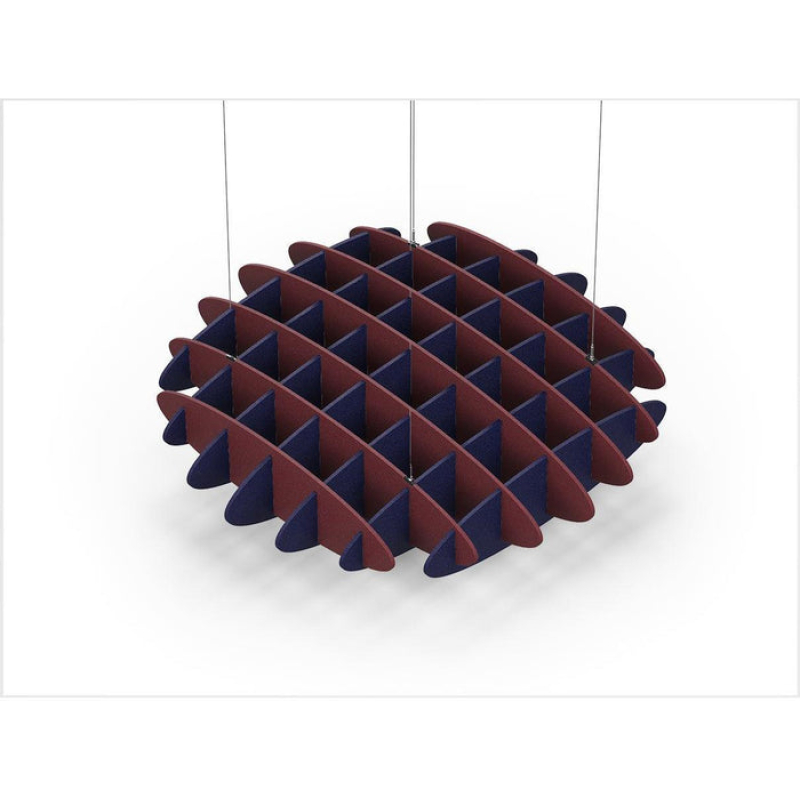 Acoustic Ceiling Sound Trap - 1200mm x 1200mm Round - Maroon | Dark Blue