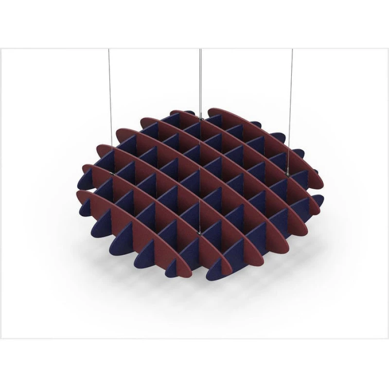 Acoustic Ceiling Sound Trap - 1200mm x 1200mm Round - Maroon | Dark Blue