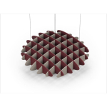 Acoustic Ceiling Sound Trap - 1200mm x 1200mm Round - Maroon | Dark Beige