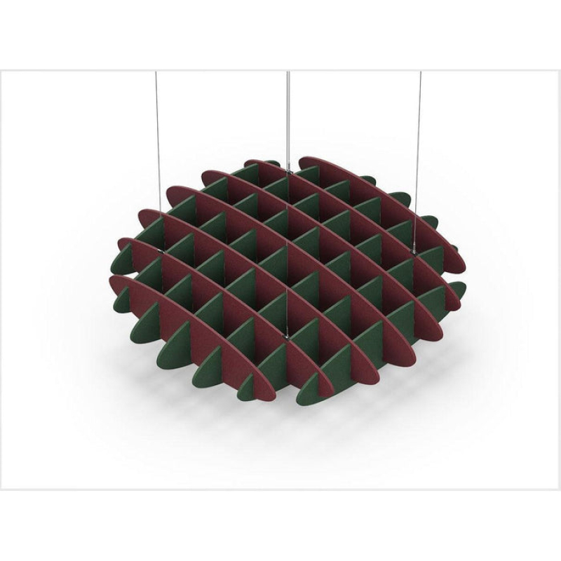 Acoustic Ceiling Sound Trap - 1200mm x 1200mm Round - Maroon | Dark Green